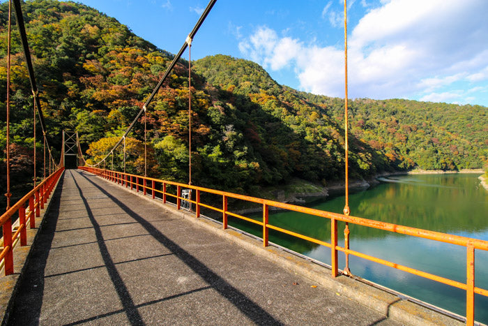 Un puente en un carril bici de Kansai.